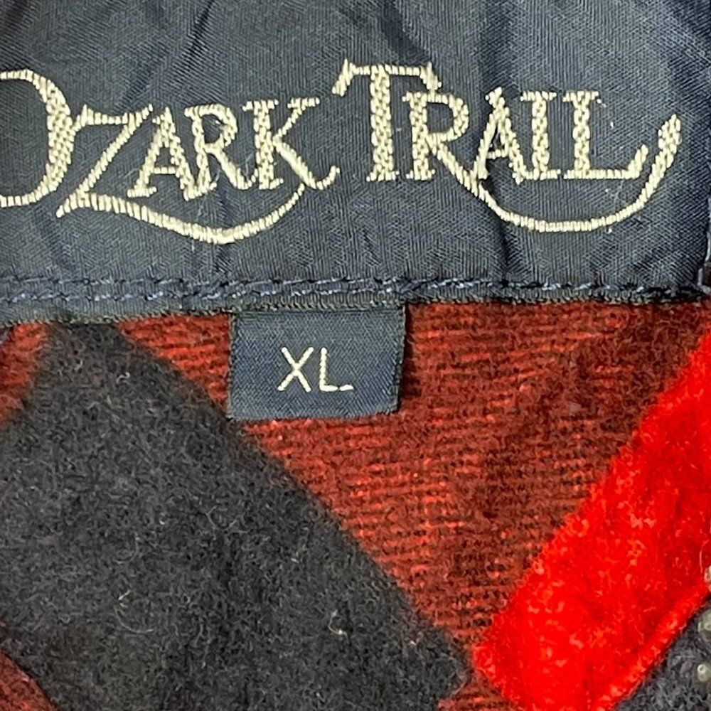 Vintage Ozark Trail Flannel Buffalo Check Plaid Zip Up Vest - Picture 5 of 6